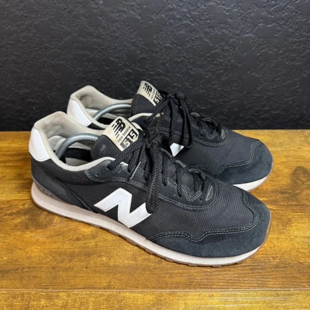 New Balance 515 ML515BLK Black Suede Mesh‎ Lifestyle Sneakers Mens 12